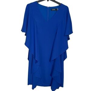Lauren by Ralph Lauren Georgette Caftan Cocktail Dress sz 2